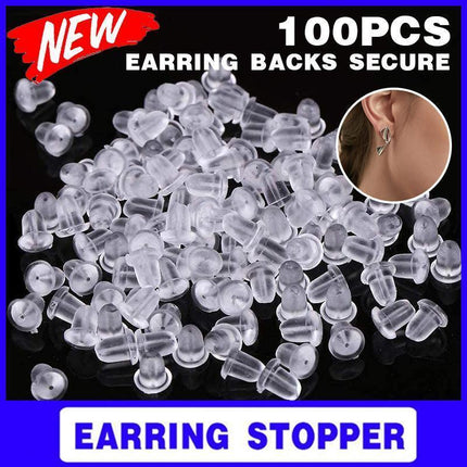 Pack Of 100 X Rubber Earring Back Backs Backing Backings Stops 5Mm Findings Aimall
