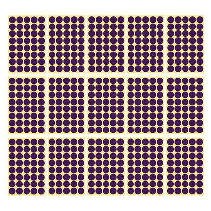 8/13/25/50mm Colour Sticker Dots Adhesive Round Labels Circular Scrapbooking Purple - Aimall