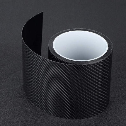 10CM Car Door Sill Protector Edge Sticker Rubber Bumper Guard Strip Carbon Fiber - Aimall