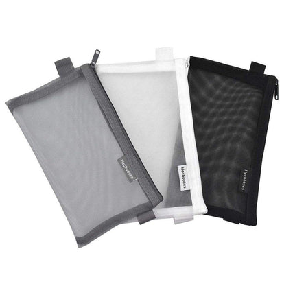 10PCS Clear Mesh Pencil Case Pen Cosmetic Makeup Storage Bag Organizer Pouch - Aimall