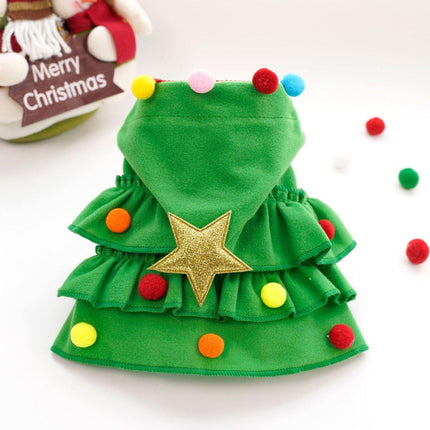 Christmas Pet Cape Shawl Winter Holiday Dog Cat Costume Cloak Apparel Outfit