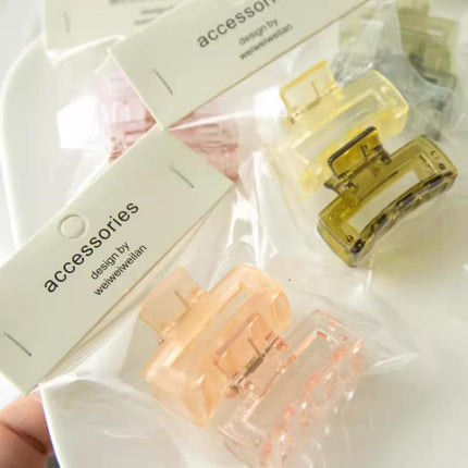 Acrylic Hair Claw Clip Barrettes Women Geometric Multicolor Clamp - Aimall