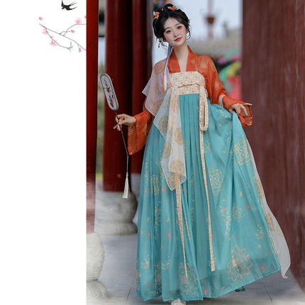 Chest Length Skirt Hanfu Female Summer Thin Daily Wear Traditional Chinese Dress