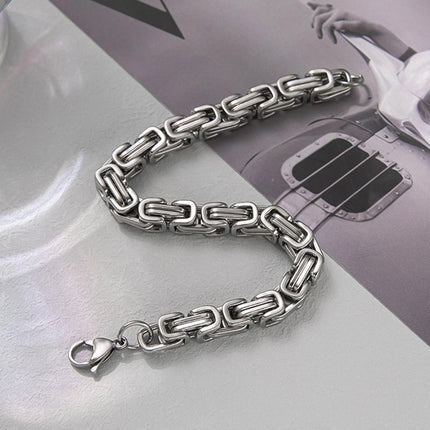 Chic Titanium Steel Masculine Bracelet Lobster Claw Buckle for Men & Boys - Aimall