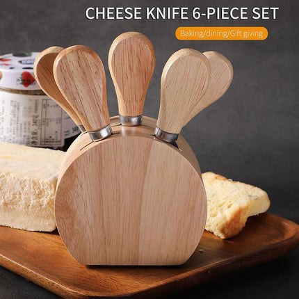 6Pcs Stainless Steel Cheese Knife Set Cheese Tools for Cutting Slicing Serving