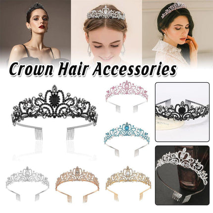 Princess Rhinestone Queen Hair Tiara Headband Hair Accessories Crystal Crown