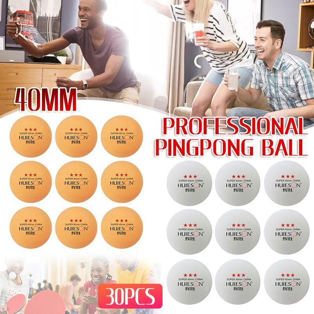 30PCS 3-Star Table Tennis Balls Professional Pingpong Ball Training Ball 40mm - Aimall
