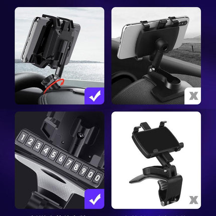 Car Phone Holder Multifunctional Dashboard Mount Universal Phone Holder Stand
