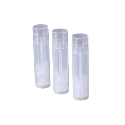 50pcs Lip Glaze Tubes Round Refillable PP Material Lip Balm Containers Red Tube