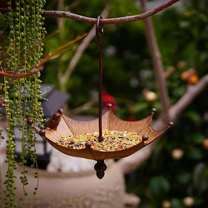 Metal Home Decoration Garden Umbrella Bird Bath Feeder Bird Trough Bird Feeders