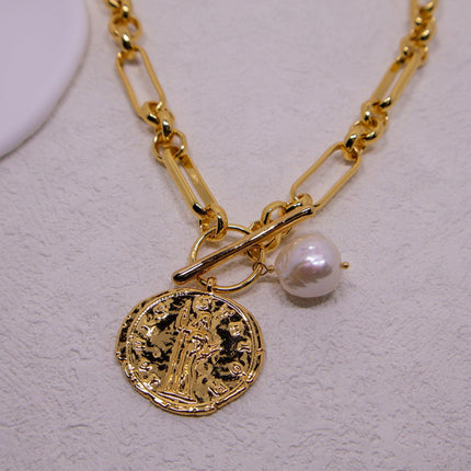Chain Vintage OT Clasp Necklace Elegant Jewelry for Women Fashion Necklace
