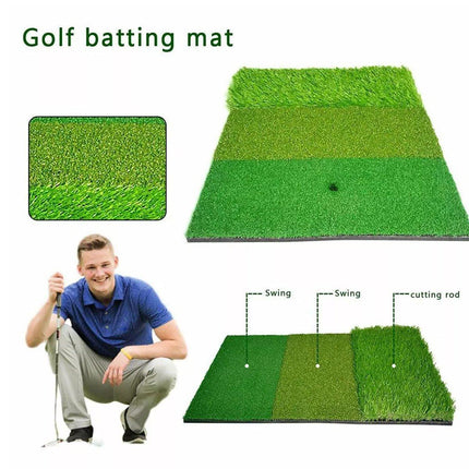 3in1 Golf Training Mat Portable Hitting Practice Driving Range Training Tool