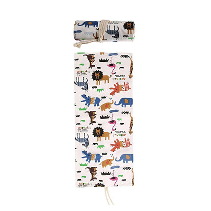 48/72 Hole Canvas Roll Pen Bag Pencil Case for Colored Pencils and Sketch Tools
