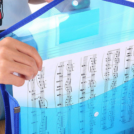 A4 Document Bag Plastic Clear Wallet Seal File Folder Paper Envelope Button Bag