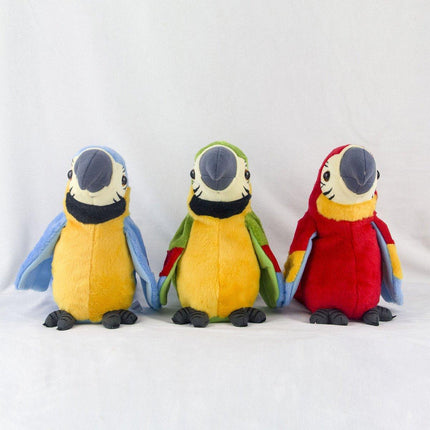 Interactive Talking Electric Plush Parrot for Early Learning and Entertainment