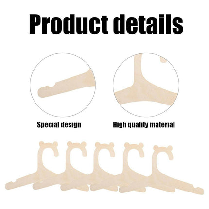 20PCS Small Wooden Clothes Hangers Mini Size Coat Hanger Set for Wardrobe Storage