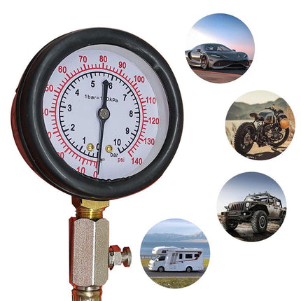 12pc Engine Oil Pressure Testing Gauge Diagnostic Auto Tool Set Kit Tester