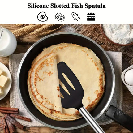 2pcs Silicone Cooking Utensils Stir Fry Spatula Kitchen Tools Non Stick Cookware