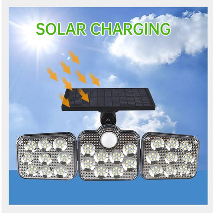 LED Solar Wall Light Outdoor Garden Solar Light with Body Sensor Waterproof