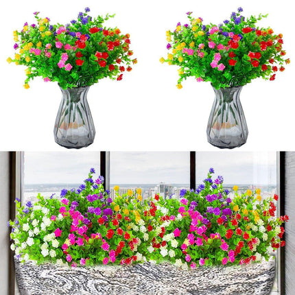 8pcs Artificial Camellia Flowers Realistic Silk Floral Decoration for Home Decor
