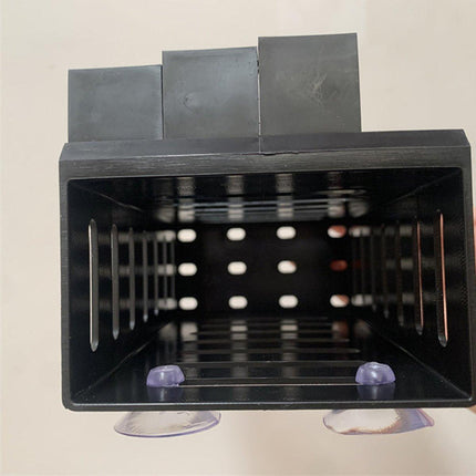2Sets Aquarium Hydroponic Plant Holder Plastic Square Hollow Cage Storage Basket