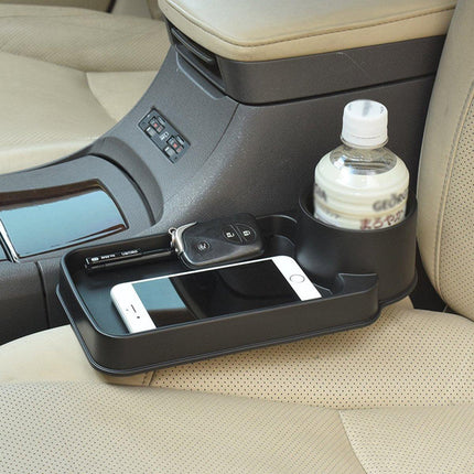 Car Storage Box Clip In Cup Holder Multifunctional Vehicle Seat Side Organizer