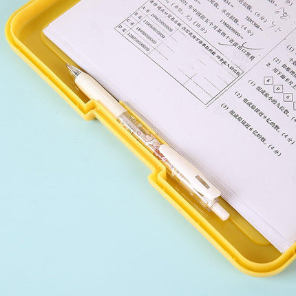 4PCS Waterproof Clipboard Storage Box Case Board Clip File Box Organizer Plastic