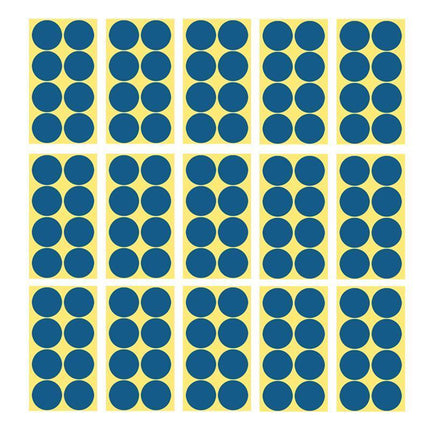 8/13/25/50mm Colour Sticker Dots Adhesive Round Labels Circular Scrapbooking Blue - Aimall