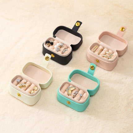 5pcs Mini Portable Jewelry Storage Box Small Organizer for Travel and Home Use
