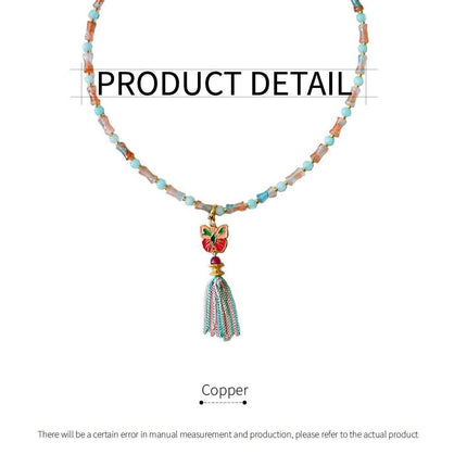 New Chinese Colorful Butterfly Necklace Women Simple Elegant Jewelry Design