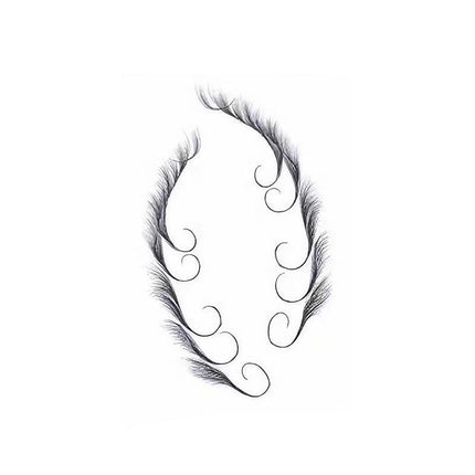 Baby Hair Tattoo Stickers Black Hairline Edge Decals Curly Women Stickers Fringe - Aimall