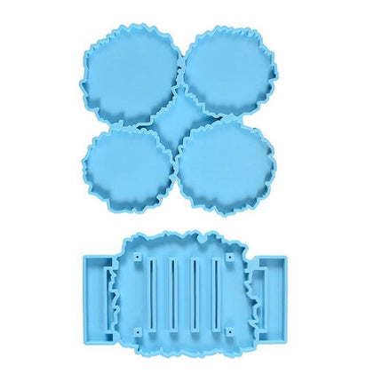2x Coaster Stand Epoxy Resin Mold Cup Mat Holder Silicone Mould DIY Crafts Tool - Aimall