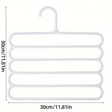 5pcs 5 Tier Trouser Rack Multifunctional Hanging Wardrobe Scarf Tie Hanger Set