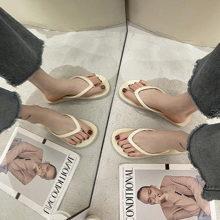 Slippers For Women Casual Fashion Bohemian Beach Shoes Flip Flops Flat Shoes - Aimall
