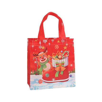 25pcs Christmas Non-Woven Shopping Tote Bags Printed Colour Party Gift Bags