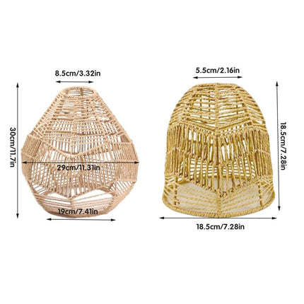 Chinese Style Imitation Rattan Lampshade DIY Weaving Lamp for Home Decor