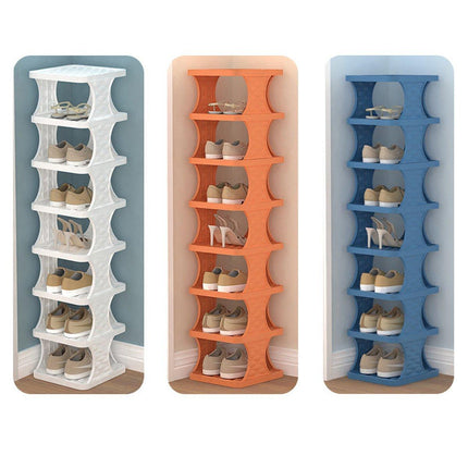 6/7 Tier Foldable Shoe Rack Simple Home Door Organizer Folding Shoe Stand