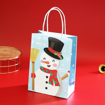 25PCS Christmas Tote Bags Kraft Paper Gift Bags Party Favor Holiday