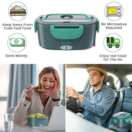 Portable Electric Lunch Box Heated Thermal Insulated Food Warmer for Home