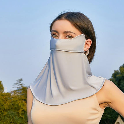 Ice Silk Sunscreen Mask Scarf Head Face Neck Gaiter UV Protection Outdoor Hiking - Aimall