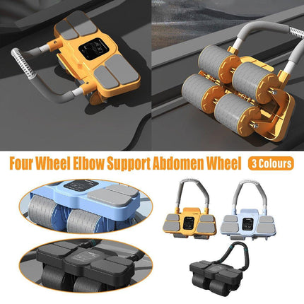 Four Wheel Abdominal Roller Automatic Rebound Ab Machine Home Fitness Equipment