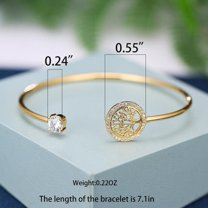 Hollow Tree of Life Bracelet Retro Fashion Jewelry Adjustable Hope Bangle