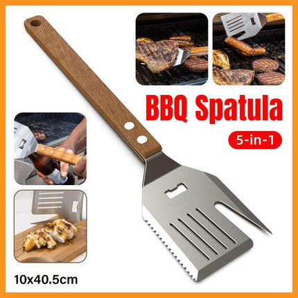 5 in 1 BBQ Spatula Grill Tool Multifunction Cooking Utensil Outdoor Accessories