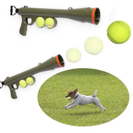 Interactive Pet Tennis Ball Launcher Toy for Training and Play Supplies Fun