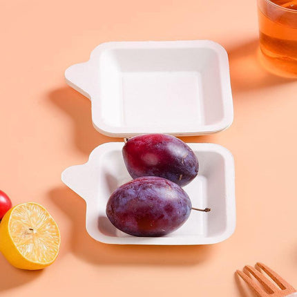 500x Heavy Duty Disposable Party Dinner Plates Square Plate Bowl Catering Eco Friendly Plastic Disposable Plates - Aimall