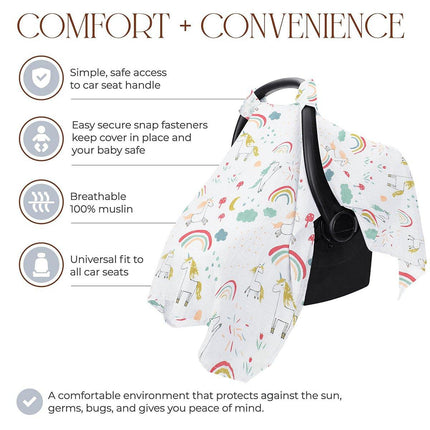 Stroller Cover Cartoon Print Carrycot Wind and Dust Shield with Protective Layer