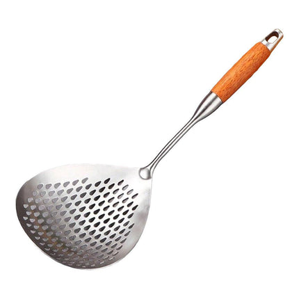 304 Stainless Steel Kitchen Colander Long Handle Noodle Dumpling Strainer Spoon