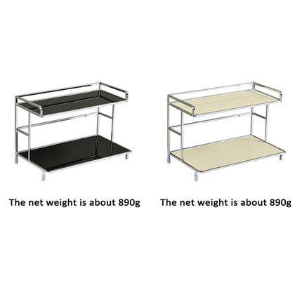 Kitchen Bathroom Desktop Storage Rack Water Cup Holder Cosmetic Iron Shelf