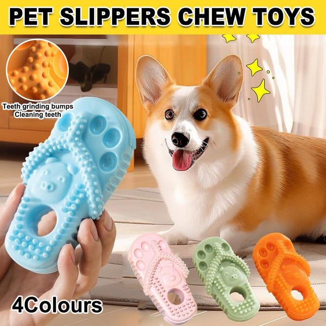 Pet Dog Chew Toy Slipper Shape Teething Durable Puppy Play Training