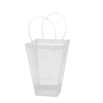 Transparent Tote Handbag Flower Bouquet Packaging Bag Valentine's Day Gift Bag - Aimall